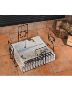 Newspaper rack with sunflower motifs