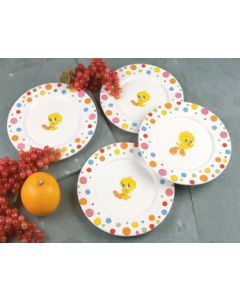 Embossed Tweety Plates - Set of 4