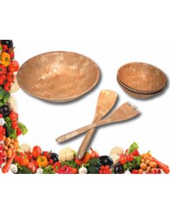 7 Piece Bamboo Salad Set
