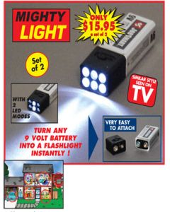 SET OF 2 MIGHTY LIGHT FLASHLIGHTS