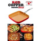 Red Copper Square Dance Pan