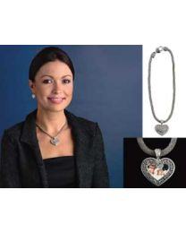 Collier Pendentif Photo en forme de Coeur