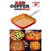 Red Copper Square Dance Pan