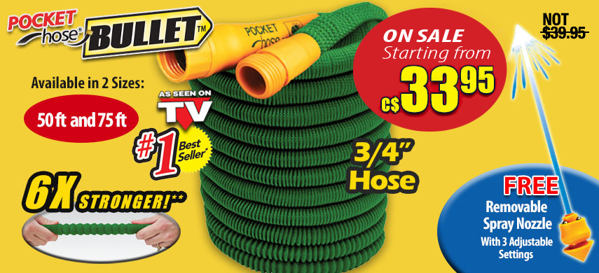 Pocket Hose Bullet Expanding Hose